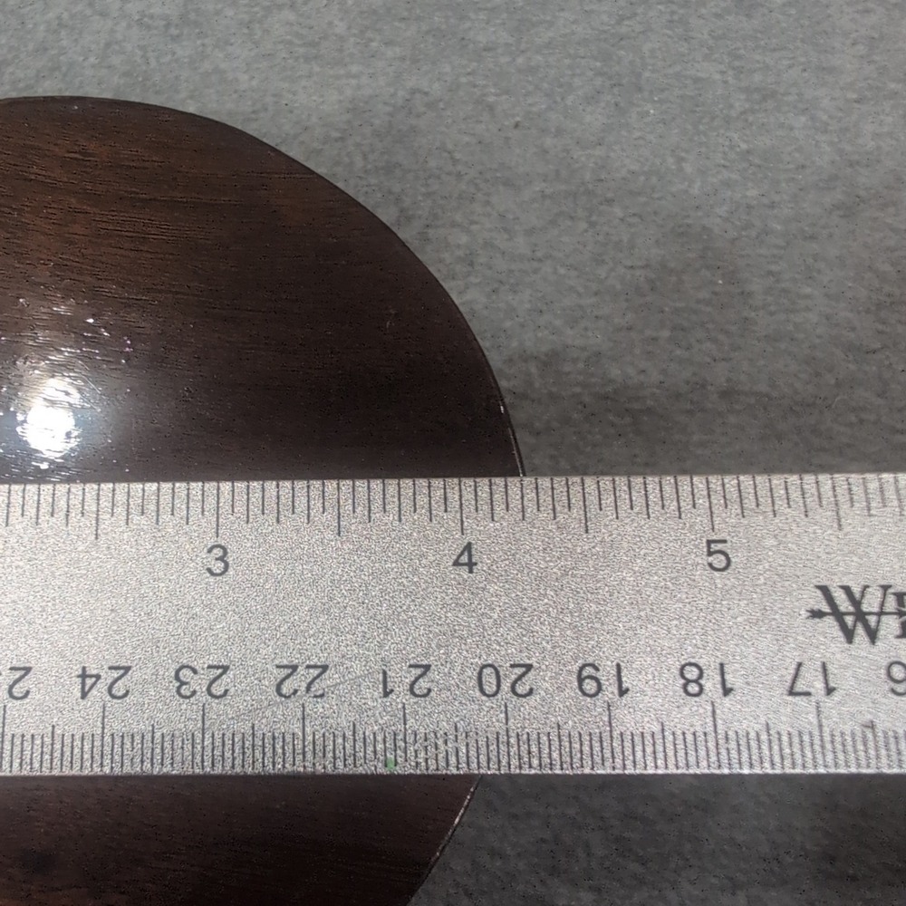 Miniature Dark Wood Round Table Dollhouse Furniture Accessory Decor - Picture 6 of 6